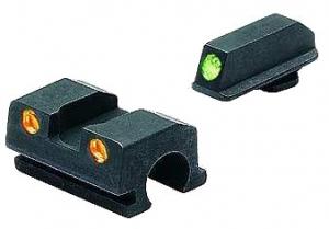 MeproLight Springfield Tru-Dot Night Sight XD 9mm &amp; .40 Fixed Set Green and Orange  11410O 11410O