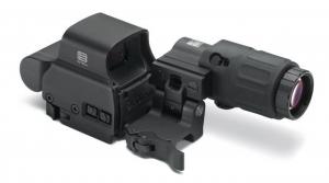 Eotech Holographic Weapon Sight, EXPS2-2 HWS 68 MOA Ring with 2 Dots, G33 Magnifier and Switch to Side Mount with Quick Detach HHS-2 HHSII