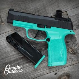 SIG P365 XL Tiffany Blue Pistol 12 RD 9mm Vuurwapen Magazine Release Romeo Zero