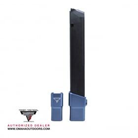 Taran Tactical PCC Glock Magazine Extension +10 Titanium Blue