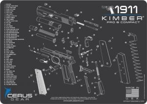 CERUS GEAR 3MM PROMATS 12X17 KIMBER 1911 PRO/COMP CHAR GREY