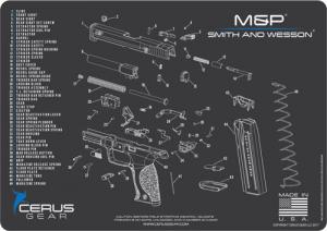 CERUS GEAR 3MM PROMATS 12X17 S&W M&P SHIELD SCH CHAR GREY