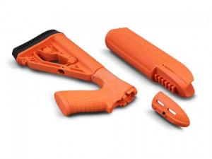 Adaptive Tactical Ex Stock & Forend - Mossberg 500/590/88, 12G - Less Lethal Orange, AT-02006-LE