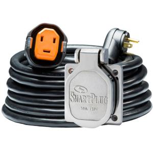 SmartPlug RV Kit 30 Amp 30' Dual Configuration Cordset - Black SPX X Park Power & Stainless Steel Inlet, R30303BM30NT