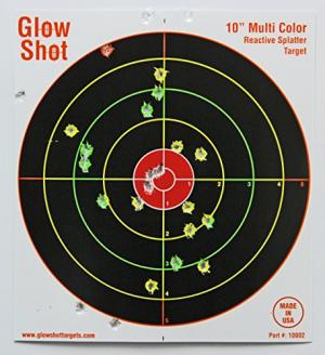 50 Pack - 10" Reactive Splatter Targets - Glowshot - Multi Color - Gun and Rifle Targets - Glow Shot 689466475029