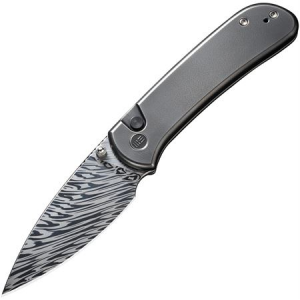 WE 22030FDS1 Qubit Button Lock Knife Damasteel
