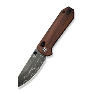 Yonder Folding Knife Guibourtia Wood 2.88in Plain Damascus Spey 