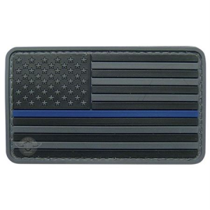 5ive Star Gear U.S. Flag Black w/ Blue Stripe Morale Patch 6782000 U.S. Flag Black w/ Blue Stripe Morale Patch