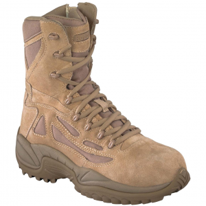 Men's Reebok 8 inch Composite Toe Side-Zip Stealth Work Boots 690774129146