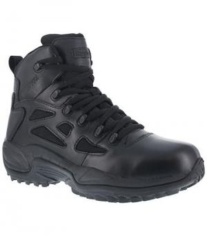 Reebok Mens Rapid Response RB Stealth 6in Waterproof Boots w/Side Zipper, Black, 7, RB8688-BLACK-7-MENS-W 690774182325