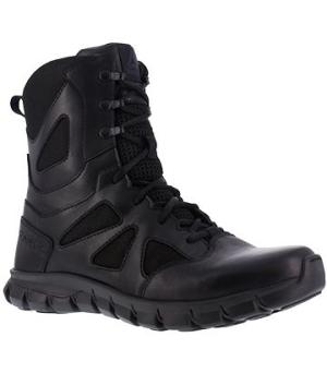 Reebok Sublite Cushion 8 inch Soft Toe Tactical Boot w/Side Zip - Men's, Black, 8M, RB8805-Black-8-Male-M 690774396593