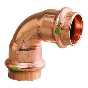 Viega ProPress 1/2in - 90 degrees Copper Elbow - Double Press Connection - Smart Connect Technology, 77317