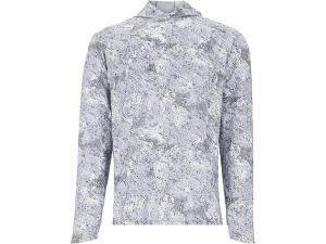 Simms SolarFlex Lightweight Long-Sleeve Hoodie for Men - Back Eddy White - XXL 