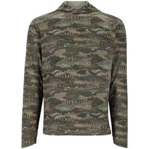 Simms Men's Bugstopper Solarflex Hooded Long Sleeve Fishing Shirt - Shroud Sterling XXL 