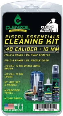 Clenzoil Pistol Essentials Kit, 40 Caliber/10 mm, Black, 3815