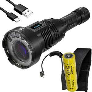 Nitecore P35i CREE XP-G3 LED Rechargeable LEP Flashlight, 21700, White, 3000 Lumens, Black, 6952506407323
