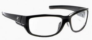 7 Eye Dillon Active Sunglasses,Glossy Black Frame,SharpView Clear Lens,S-L 860540