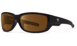 7 Eye Dillon Active Sunglasses,Glossy Black Frame,Polarized SharpView Copper Lens,S-L 860554