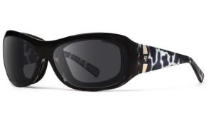 7Eye by Panoptix Women's AirShield Sedona Sunglasses, RX Ready, Black Pearl Frame, SharpView Polarized Gray Lens, M-L, 325053