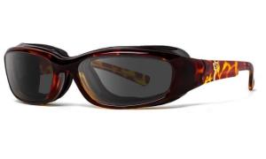 7Eye by Panoptix AirShield Sierra Sunglasses, RX Ready, Light Tortoise Frame, SharpView Gray Lens, S-L, 346041