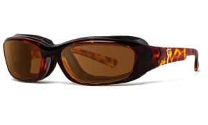 7Eye by Panoptix AirShield Sierra Sunglasses, RX Ready, Light Tortoise Frame, SharpView Copper Lens, S-L, 346042