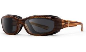 7Eye by Panoptix AirShield Sierra Sunglasses, RX Ready, Brown Stripe Tortoise Frame, SharpView Polarized Gray Lens, S-L, 346253
