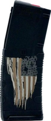BLACK RAIN MAGAZINE AR15 30RD 5.56" TATTERED FLAG ETCHED BRO-MAG30-TATTERDFLAG-WTP