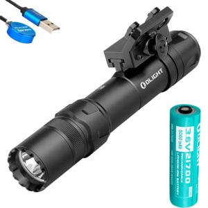 Olight Odin GL M Rechargeable Rail Mount Green Beam Combo LED Flashlight, White, 1500 Lumens, Black, FL-OL-ODINGLM-BK FLOLODINGLMBK