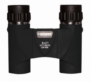 Konus Vivisport 8x21 Roof Prism Waterproof Rubber Armored Binoculars, Black 2305