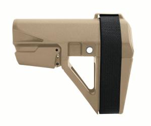 SB Tactical SBA5 Adjustable Pistol Stabilizing Brace - FDE - NO BUFFER TUBE 699618783506