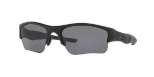 Oakley Flak Jacket XLJ Sunglasses w/ Interchangeable Lenses 11-435-63 - Matte Black Frame, Grey Polarized Lenses