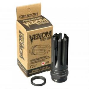 Strike Industries Venom .308 AR Flash Hiding Muzzle Device .308 Win/7.62 NATO Threaded 5/8"x24 Steel Matte Black SIVENOMFH308