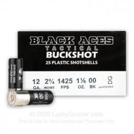 Black Aces Tactical .12GA 2-3/4 9 Pellet 00 Buck 25rd Box 702706998147