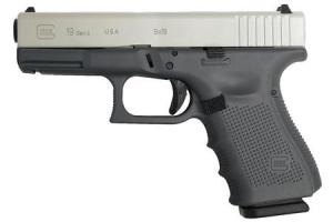 GLOCK 19 Gen4 9mm 15-Round Pistol with Battleship Gray Cerakote Frame UG1950203BGSS