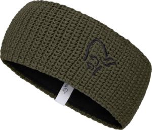 Norrona Logo Headband, Olive Night, Large, 1461-14-3301-L