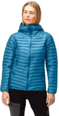 Norrona Trollveggen Superlight Down850 Hood Jacket - Women's, Hawaiian Surf, M, 1621-22-6610-M