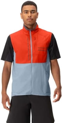 Norrona Senja Aero 90 Vest - Men's, Arednalin Red/Blue Fog, Medium, 5819-23 5652 M 7042698479433