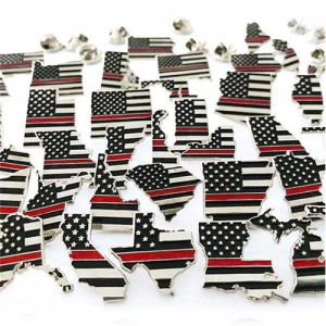Alaska, Thin Blue Line American Flag Pin-TBL-State-Pins AL-TRL-PIN