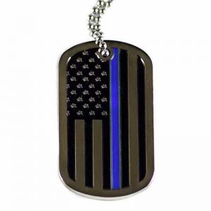 Thin Blue Line Flag Dog Tag TBLAM-TBL-DOGTAG