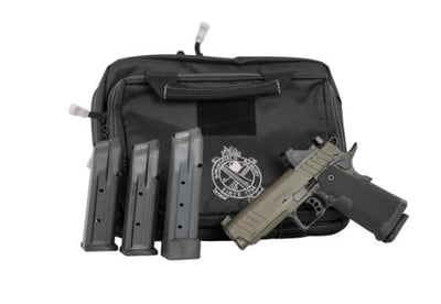 Springfield Prodigy Double Stack 1911 Bundle 4.25" 9mm (3)17rd/ (1)20rd Pistol, ODG/Black w/ Viridian RFX11 Green Dot Optic and Bag - PH9117AOSBG-PAC 706397009748