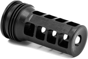 HUXWRX ELR Muzzle Brake, 338, 7/8x24, Titanium, Black, 1753