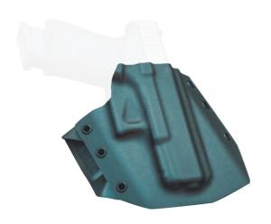GunfightersINC Ronin OWB Holster, 1911 Gov 5in , No Rail, Black/Black, Forward Cant, Hand Formed Loops, Right Hand, RO-1911 GOV-0101111 707486469641