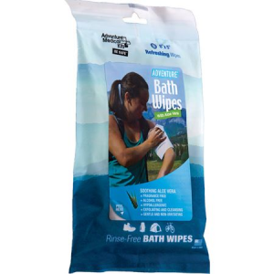 Adventure Medical Kits Bath Wipes Travel Size Pkg 8 | LAPoliceGear.com 707708003042