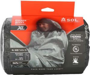 Survive Outdoors Longer Escape Bivvy Extra Large w/Hood, Gray, Extra Large, 0140-1237