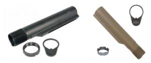 Guntec USA AR-15 Mil-Spec Buffer Tube w/End Plate and Castle Nut, Flat Dark Earth, MILSPECTUBE-FDE