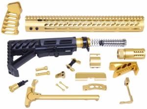 Guntec USA AR-15 Ultimate Rifle Kit, Anodized Gold, ULT-RK-GOLD ULTRKGOLD