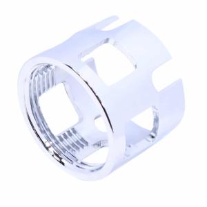 Guntec USA AR-15 Extreme Duty Wide Castle Nut For Car/M4 Buffer Tube, Chrome, CASTLE-EXD-C