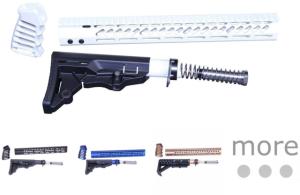 Guntec USA AR-15 Ultralight Series Complete Furniture Set, Black Chrome, ULTRA-SET-BC 709016738302