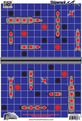 Pro-Shot Splatter Shot Game Series Shipwreck Heavy Tag Paper Target, 12in x 18in, 8 Pack, GS-SHIP-8PK 709779906994