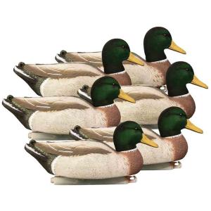 Higdon Outdoors All Drake Foam Filled Flocked Heads Magnum Mallard Decoys  - 6 Pack 